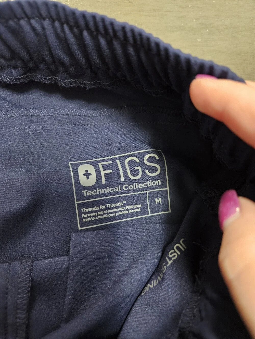 Figs Mens Medium Tall Navy Blue Tansen Jogger Scrub Pants